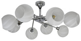 Lampa sufitowa chromowa klosz biały 8x40W Raul Candellux 38-72290