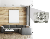 Plafonnier carré incolore SS-16 2244368