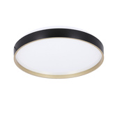 Plafoniera Florida plafon negru si auriu 18w led 33 cm cu abajur alb