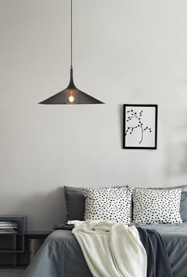 Lampa wisząca czarna 50cm Kiruna L Ledea 50101203