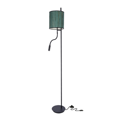 Lampa de podea Bendi neagra 1x40w e27+3w led Abajur verde 51-25265
