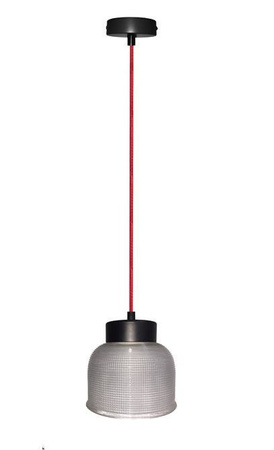 Lampa suspendata 15cm cablu transparent/rosu Liverpool Ledea 50101287