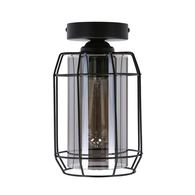 Jonera ceiling lamp black 1X40 E27 smoked lampshade 31-08404