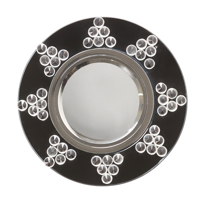 Ceiling fixture mr16 ss-19 ch/gp chrome round graphite glass