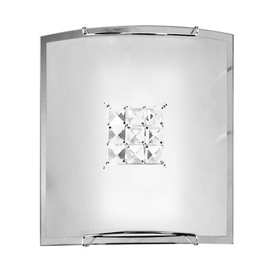 Lampa sufitowa Candellux 10-74648 Cristal plafon 1X40W E27 biały 2150/1 kwadrat