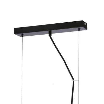 Lampa suspendata metal negru + lemn 3xE27 Varna 33-79077