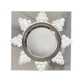 Ceiling luminaire Candellux ss20 square fixed transparent glass