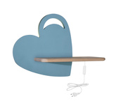 Applique murale LED 5W lampe pour enfants étagère coeur bleu Coeur Candellux 21-84576