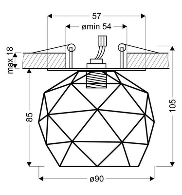 Plafonnier doré SK-89 2284194