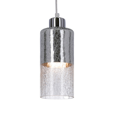 Plafoniera suspendata abajur sticla argintie E27 Libano Candellux 31-51646