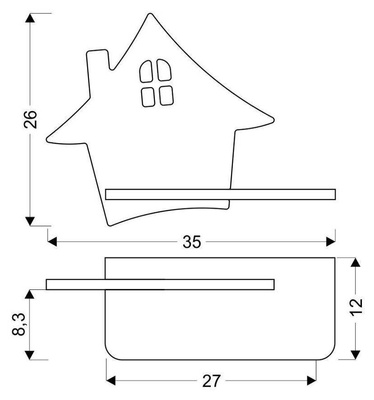 Wandleuchte Regal LED 5W 4000K IQ Kids House Mint 21-85214