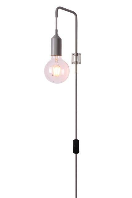 Graue Wandleuchte mit Kabel Laren Ledea Lampe 50401192