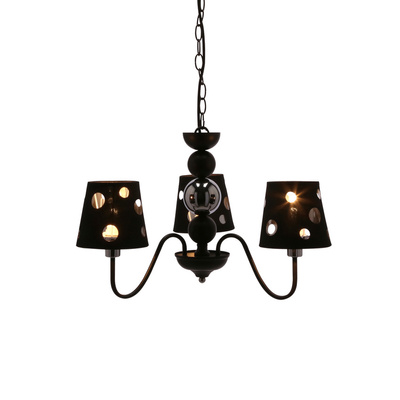 Black chandelier hanging lamp 3xE14 Batley Ledea 50203105