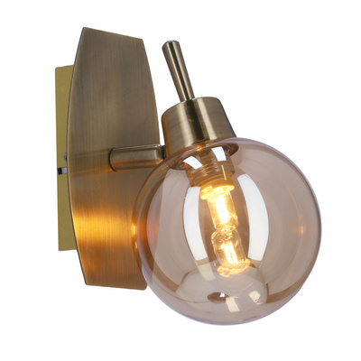 Aplică Llamp patinata 1x40w g9 cu abajur chihlimbar