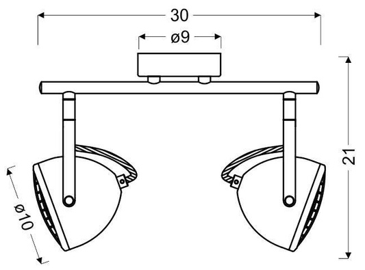 Lampa ścienna listwa 2X50W GU10 betonowy szary PENT 92-68057