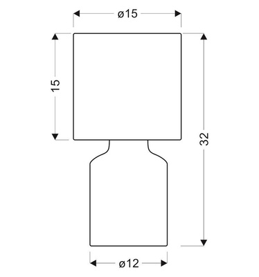 Tischlampe aus brauner Keramik für den Nachttisch Iner Candellux 41-79862