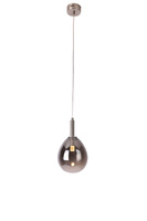 Glass pendant lamp LUKKA with silver shade elegant lamp for dining room and living room LED
