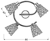 Plafonnier Spiral 4X40W G9 or roseGLOSSY 98-00484