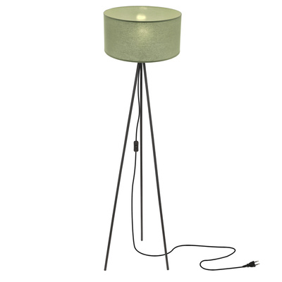 SHANTI lampa podłogowa czarny 1x40W E27 abażur miętowy 51-38753