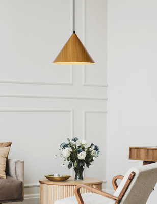 DUNCA HANGING LAMP 25CM E27 LIGHT OAK LIGHT LAMPSHADE