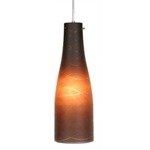 Lampa wisząca Butelka pojedyncza brązowa do jadalni nad stół metalowa
