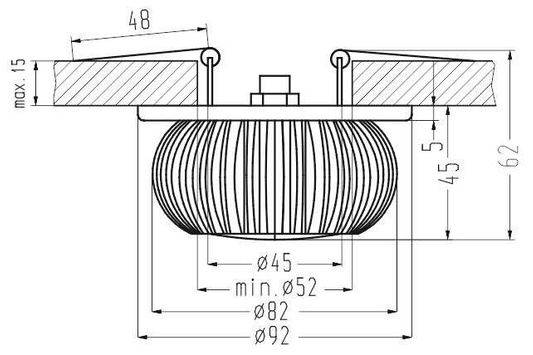 Plafon din aluminiu LED alb 3W 230V SA-09 Candellux 2255125