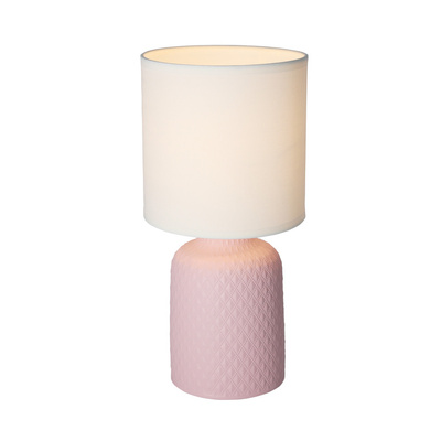 Lampa de masa noptiera roz ceramica Iner Candellux 41-79855