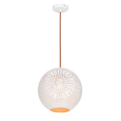 Plafonnier suspendu 60W E27 blanc ajouré BENE 31-70586