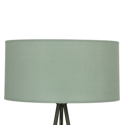 SHANTI lampa podłogowa czarny 1x40W E27 abażur miętowy  51-38753