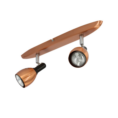 Applique bande 2X50W GU10 cuivre CROSS 92-32775