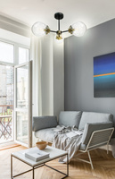 Ceiling lamp black/patina 3xE14 Lens 33-01290