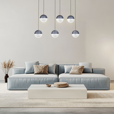 DECKENLEUCHTE HÄNGEND CANDELLUX APETI FURNI SCHWARZ 4000K