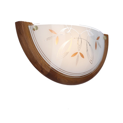 Lampa Sufitowa Candellux Rustica 11-06608 Plafon Drewno Standard 1X60 W E27 Dąb