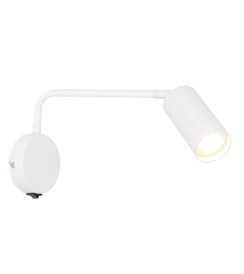 White movable wall lamp with a switch 1xGU10 Tina 21-76823