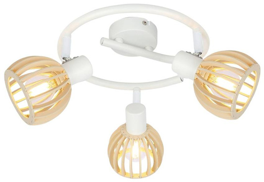 Candellux 98-68125 plafonnier spirale E14 bois blanc