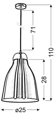 Candellux pensilvania 31-20253 e27 weiße hängende Deckenleuchte