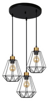 Lampa wisząca talerz czarna/patyna druciana Primo 33-00323