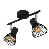 Wandlampenleiste 2xE14 39cm schwarz FLY 92-61898