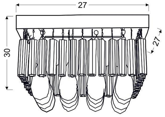 Lampa sufitowa Candellux 98-44785 Vidro plafon 18W led chrom