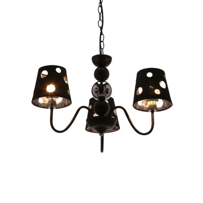 Candelabru negru suspendat 3xE14 Batley Ledea 50203105