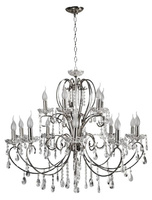 Suspension chromée avec lustre en cristaux 15x40W Aurora Candellux 30-97586