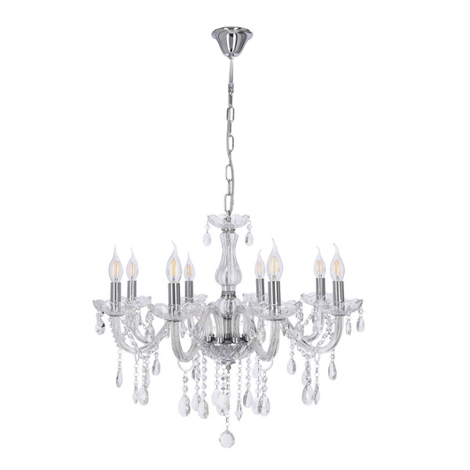 Gold crystal chandelier 8xE14 Maria Teresa Candellux 38-94653