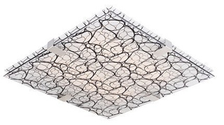 Plafoniera patrata sticla cromata Fiera Candellux 10-30375