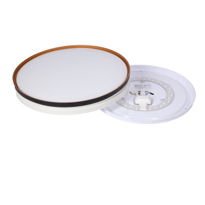 Montana plafonnier noir+blanc+or plafond 24w led 40 cm abat-jour blanc