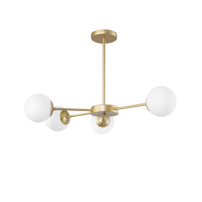 Lampa sufitowa mosiądz/biała 4xG9 MATI 34-01566