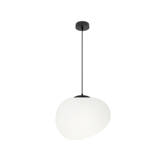 STONES pendant lamp black 25cm 1x40W E27 shade white 31-35134