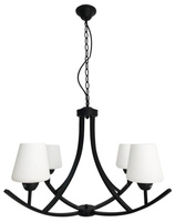 Lampa wiszącza czarno-biała żyrandol 4x60W E27 Londyn 34-38838