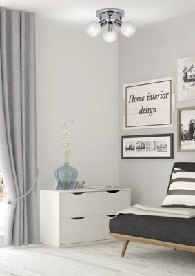Plafonnier plafond 3X40W E14 chrome TURNO 98-10940