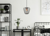 Hängelampe schwarz Metall Loft 40W E27 Jonas 31-78483