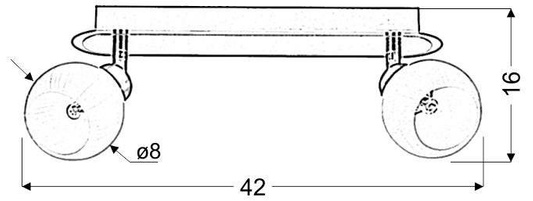 Wandlampenleiste 2X40W G9 satiniertes Chrom ALABASTER 92-07018